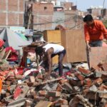 demolish demolition bricks family destruction tughlaqabad ruins